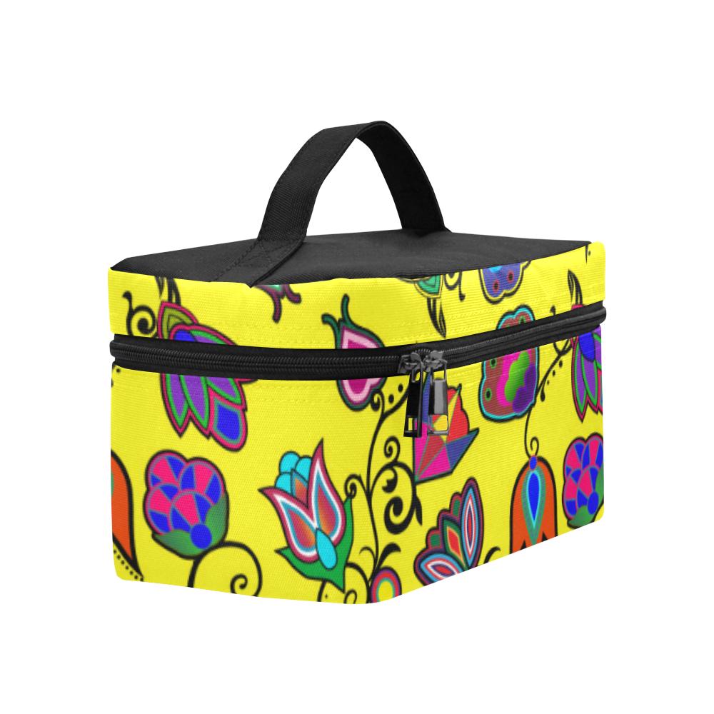 Indigenous Paisley Yellow Cosmetic Bag/Large (Model 1658) Cosmetic Bag e-joyer