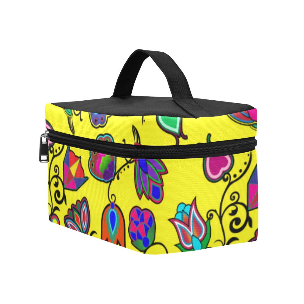 Indigenous Paisley Yellow Cosmetic Bag/Large (Model 1658) Cosmetic Bag e-joyer