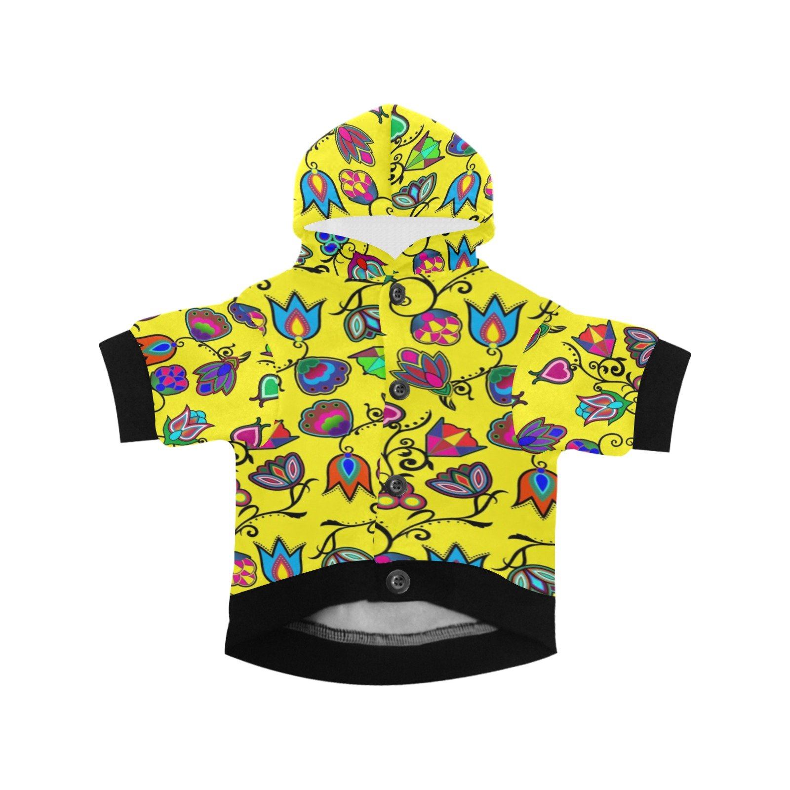 Indigenous Paisley Yellow Pet Dog Hoodie Pet Dog Hoodie e-joyer
