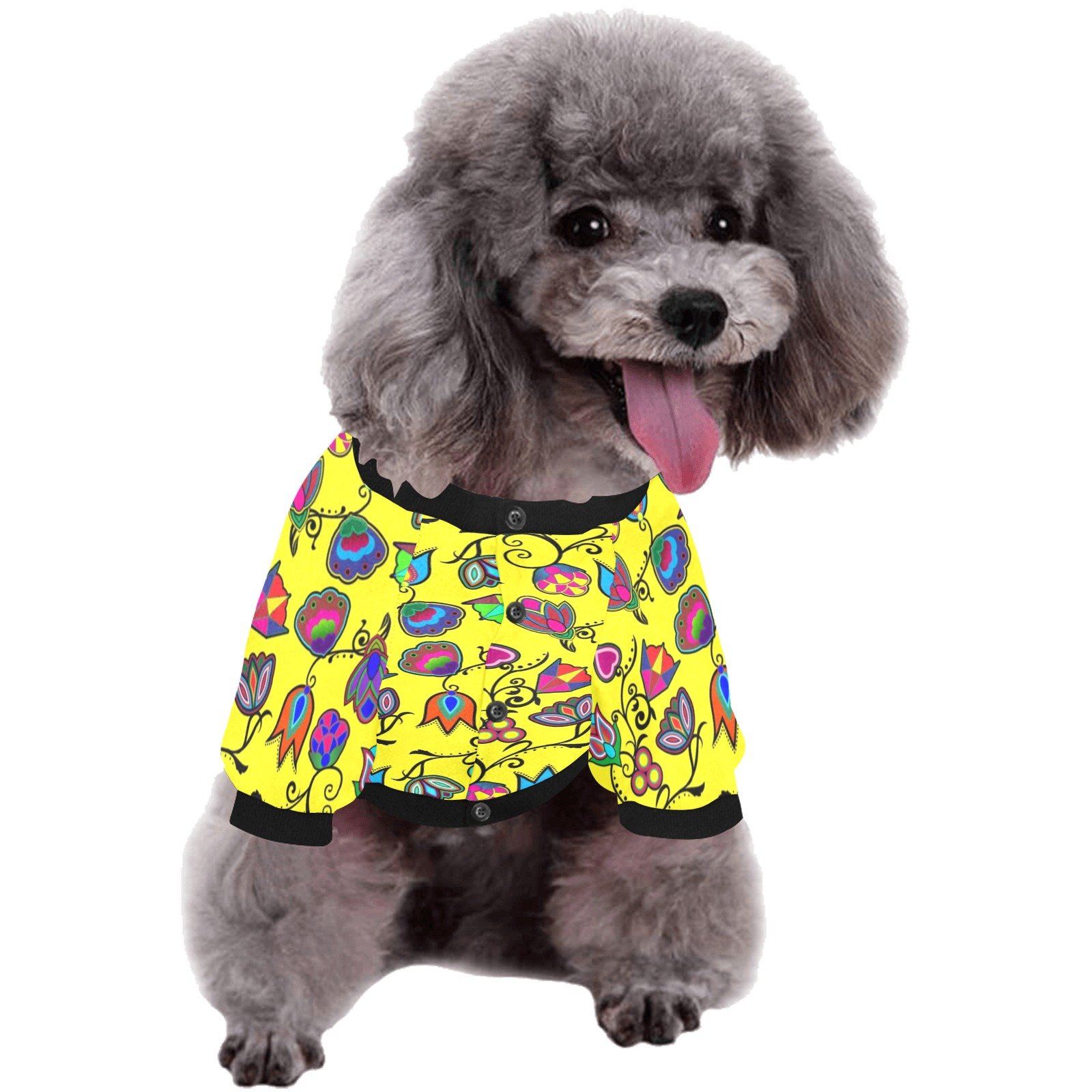 Indigenous Paisley Yellow Pet Dog Round Neck Shirt Pet Dog Round Neck Shirt e-joyer