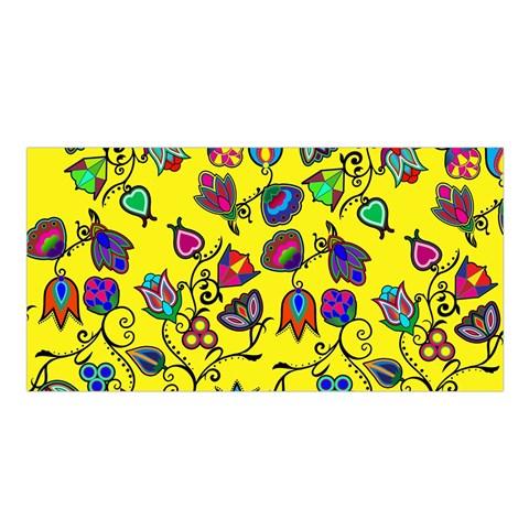 Indigenous Paisley Yellow Satin Shawl Scarf 49 Dzine