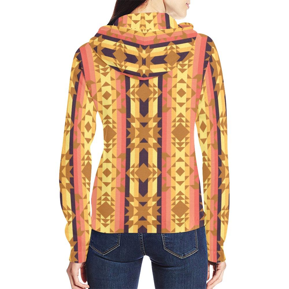 Infinite Sunset All Over Print Full Zip Hoodie for Women (Model H14) All Over Print Full Zip Hoodie for Women (H14) e-joyer