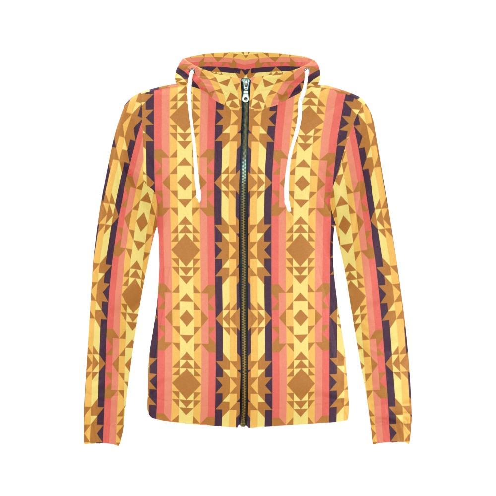Infinite Sunset All Over Print Full Zip Hoodie for Women (Model H14) All Over Print Full Zip Hoodie for Women (H14) e-joyer