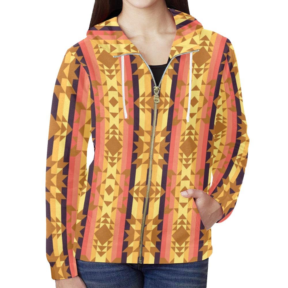 Infinite Sunset All Over Print Full Zip Hoodie for Women (Model H14) All Over Print Full Zip Hoodie for Women (H14) e-joyer