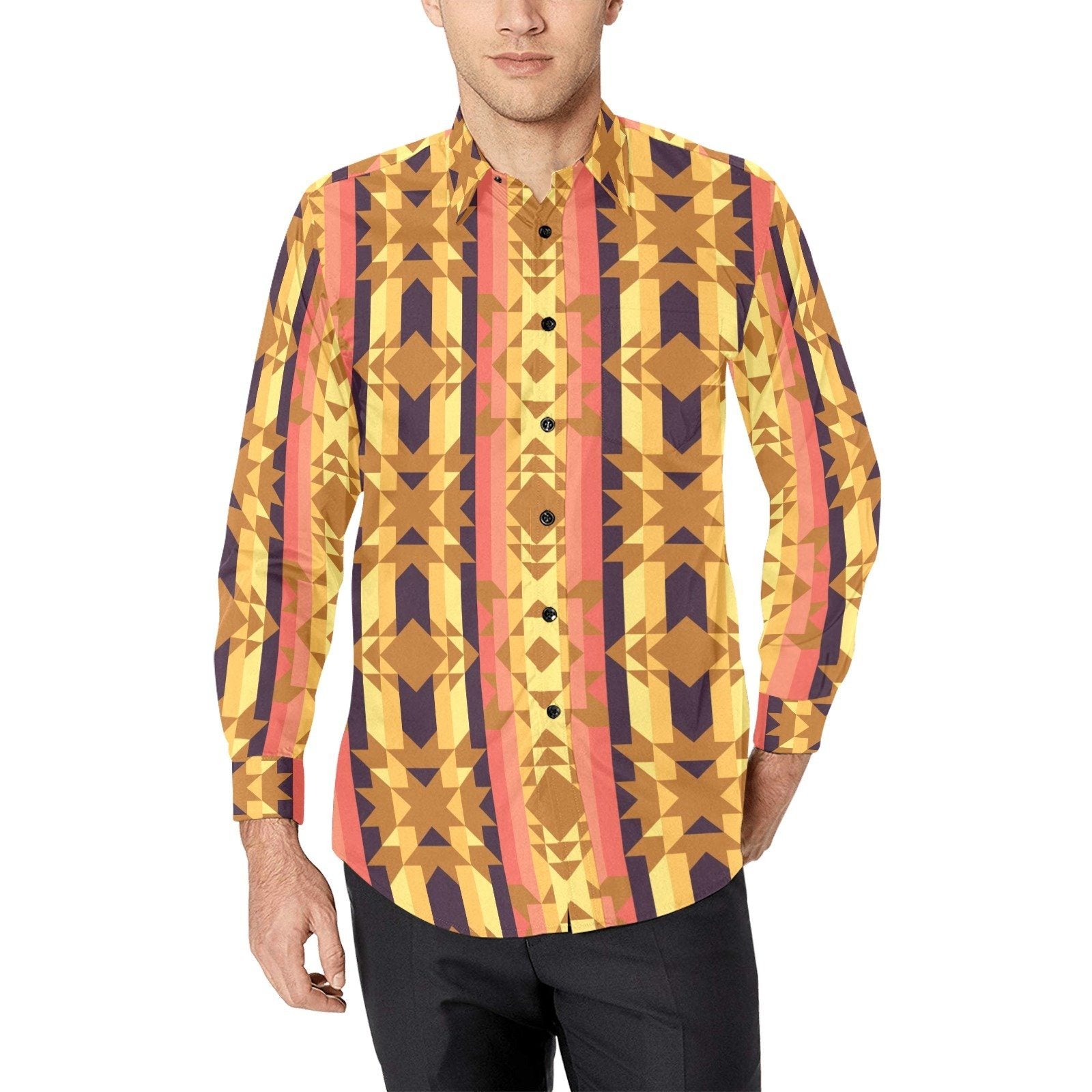 Infinite Sunset Men's All Over Print Casual Dress Shirt (Model T61) Men's Dress Shirt (T61) e-joyer 