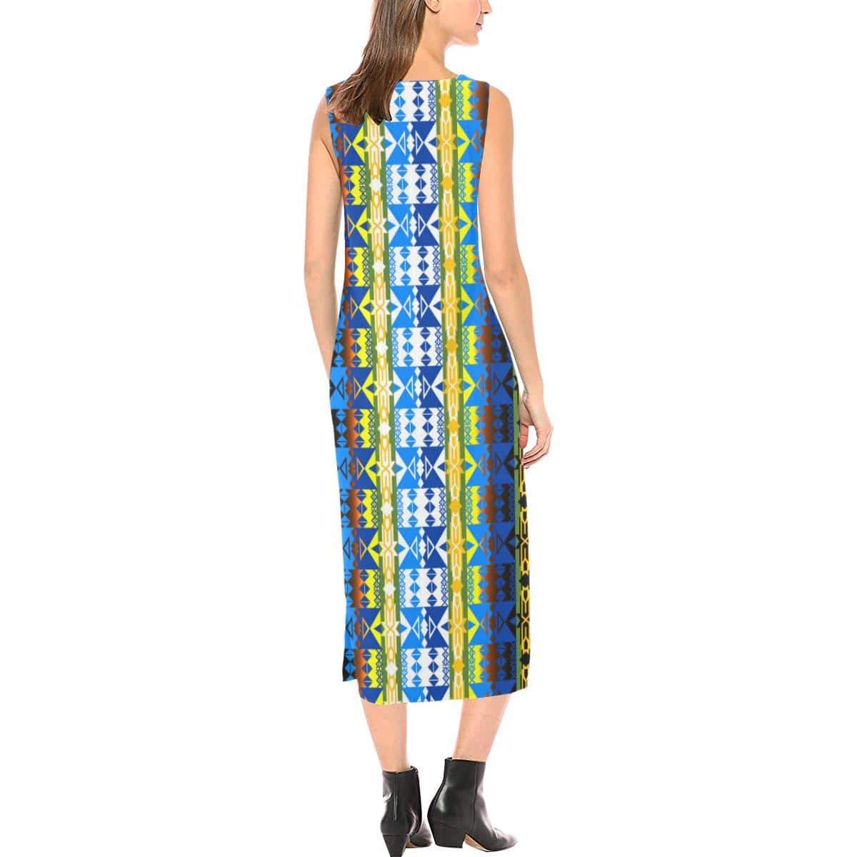 Inside the Council Lodge Phaedra Sleeveless Open Fork Long Dress (Model D08) Phaedra Sleeveless Open Fork Long Dress (D08) e-joyer