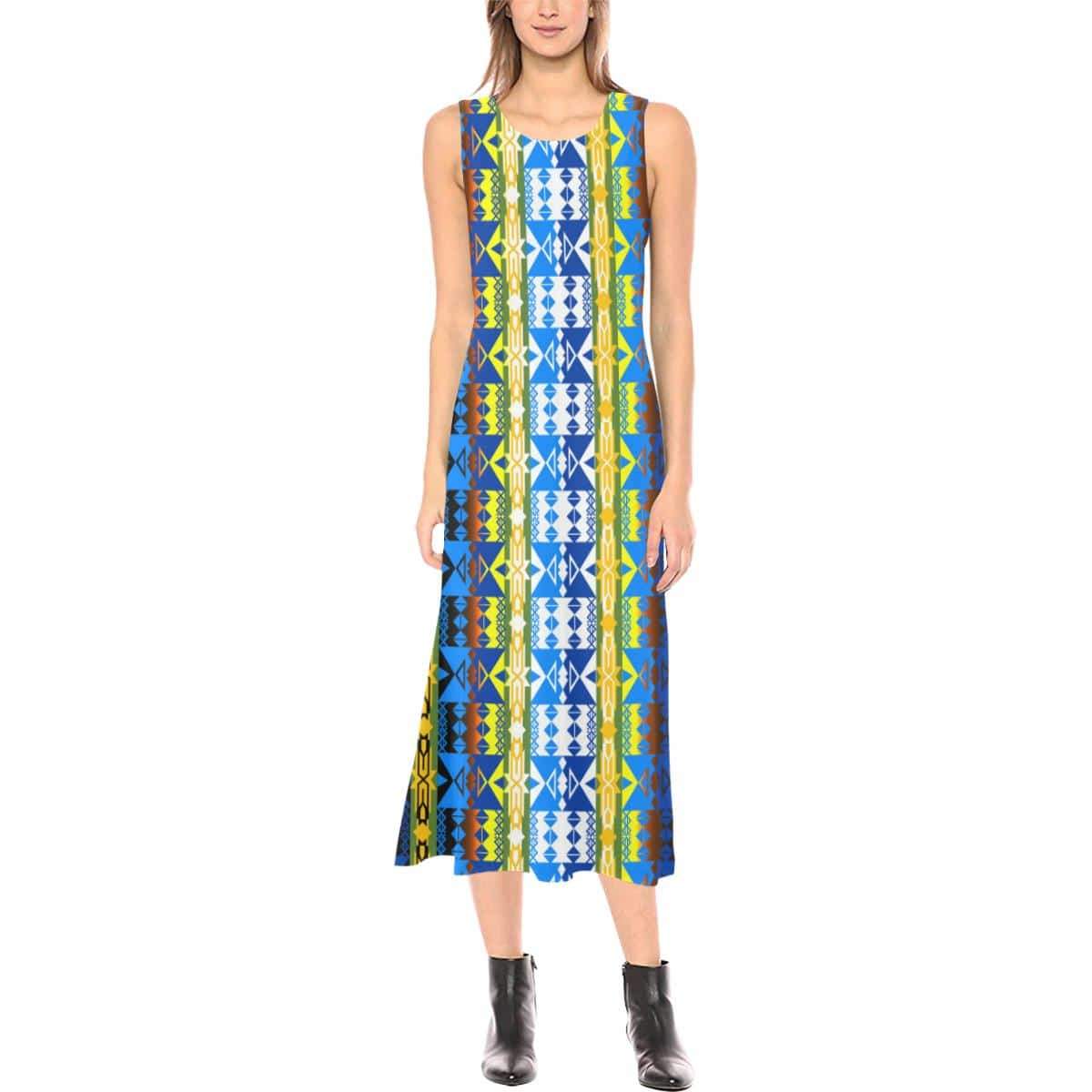 Inside the Council Lodge Phaedra Sleeveless Open Fork Long Dress (Model D08) Phaedra Sleeveless Open Fork Long Dress (D08) e-joyer