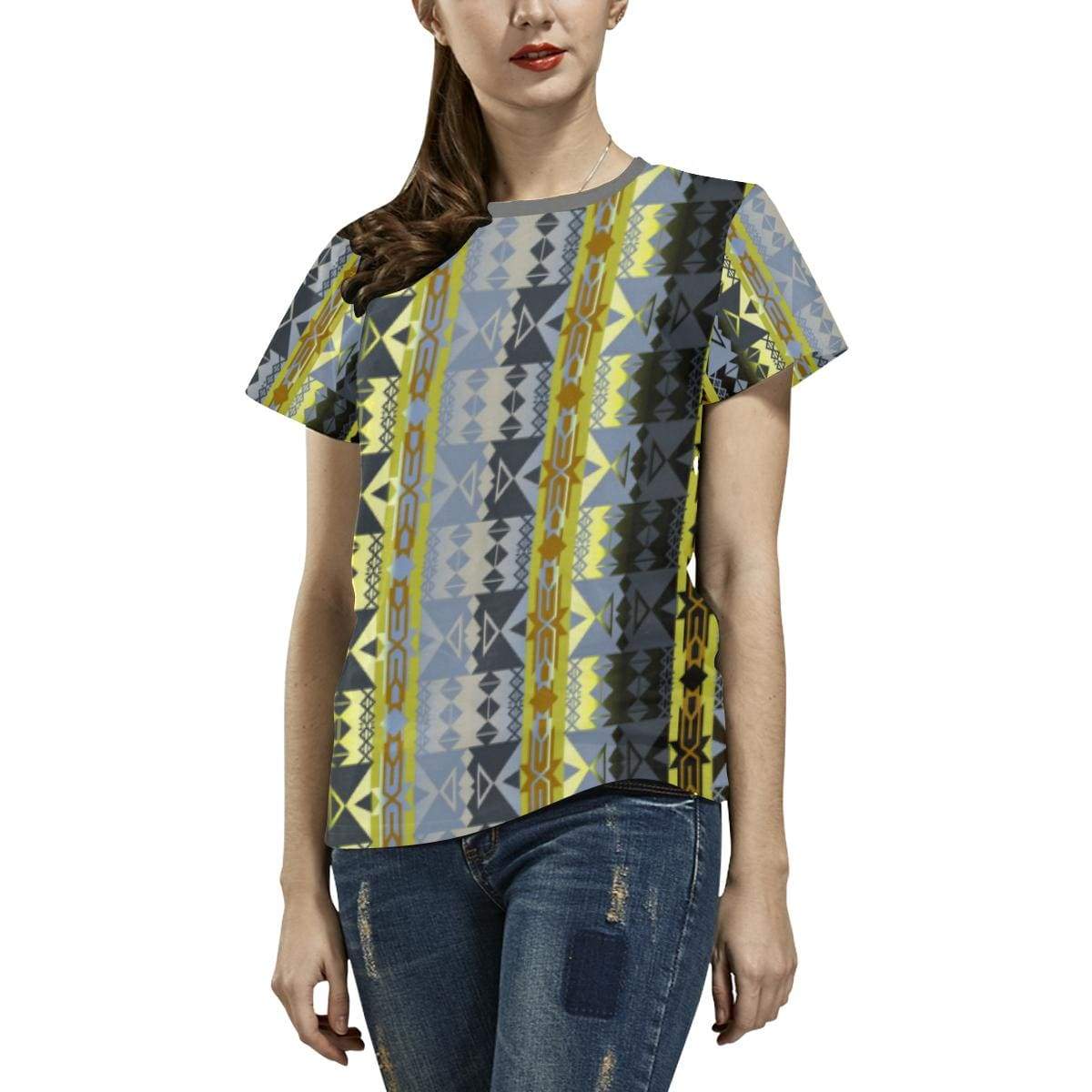 Inside the Deer Clan Lodge All Over Print T-shirt for Women/Large Size (USA Size) (Model T40) All Over Print T-Shirt for Women/Large (T40) e-joyer