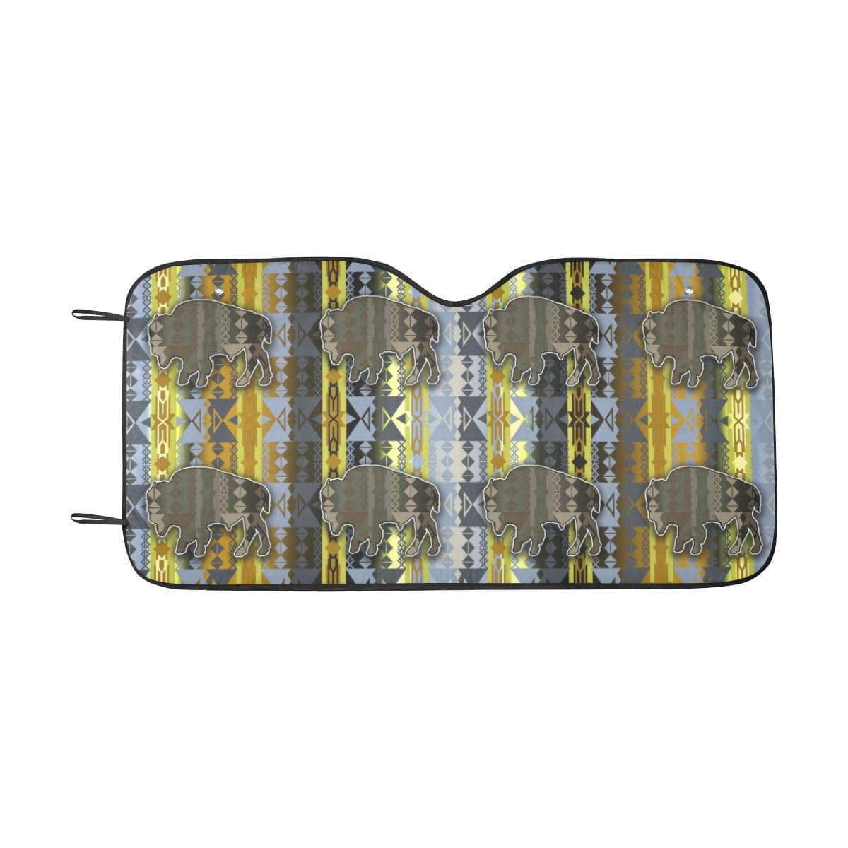 Inside the Deer Clan Lodge Buffalos Car Sun Shade 55"x30" Car Sun Shade e-joyer