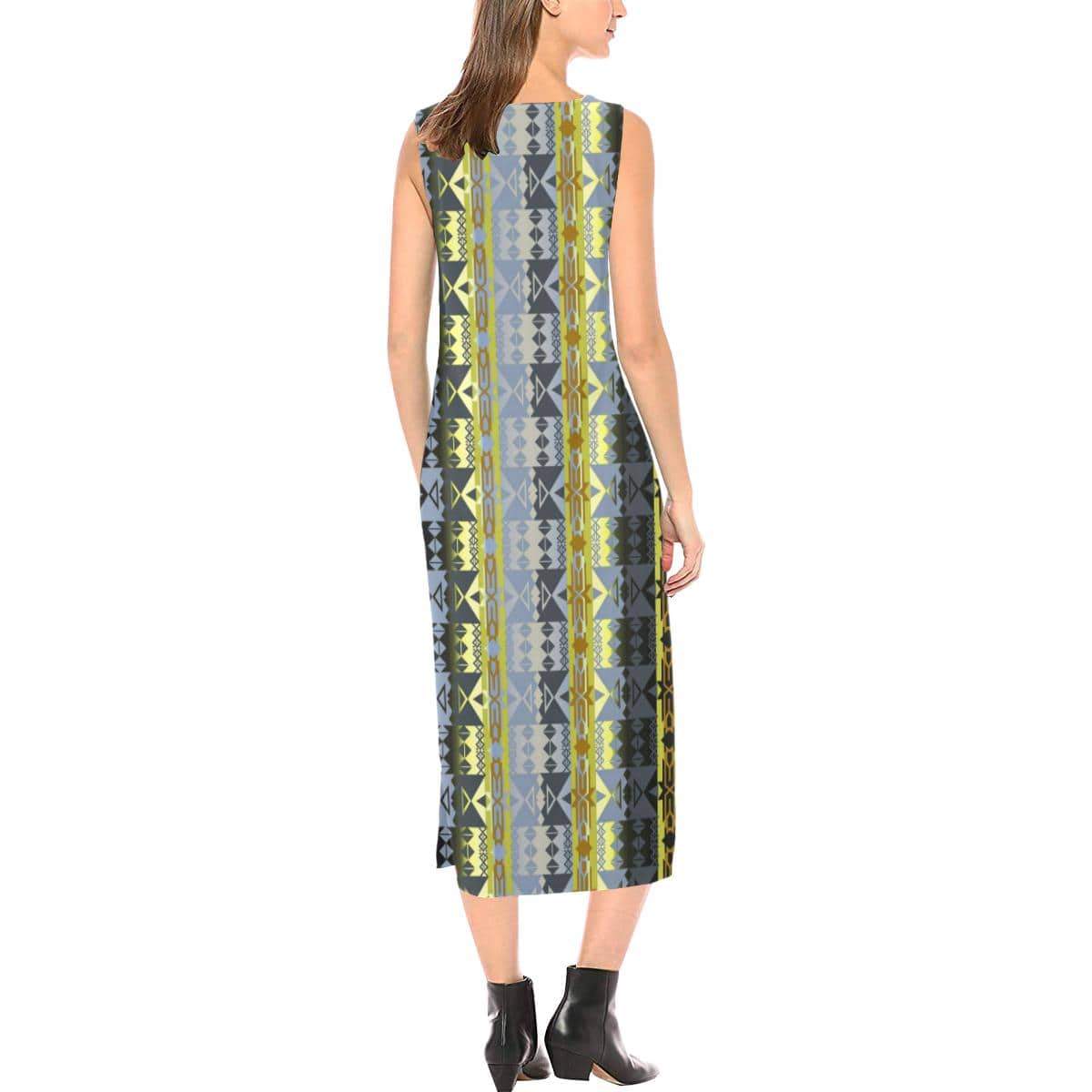 Inside the Deer Clan Lodge Phaedra Sleeveless Open Fork Long Dress (Model D08) Phaedra Sleeveless Open Fork Long Dress (D08) e-joyer