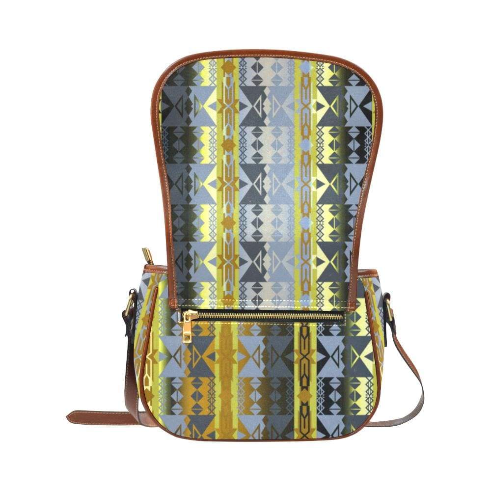 Inside the Deer Clan Lodge Saddle Bag/Small (Model 1649) Full Customization Saddle Bag/Small (Full Customization) e-joyer