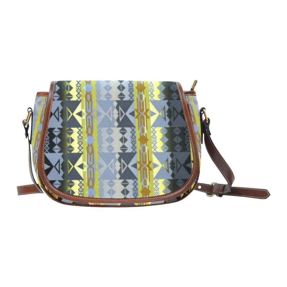 Inside the Deer Clan Lodge Saddle Bag/Small (Model 1649) Full Customization Saddle Bag/Small (Full Customization) e-joyer