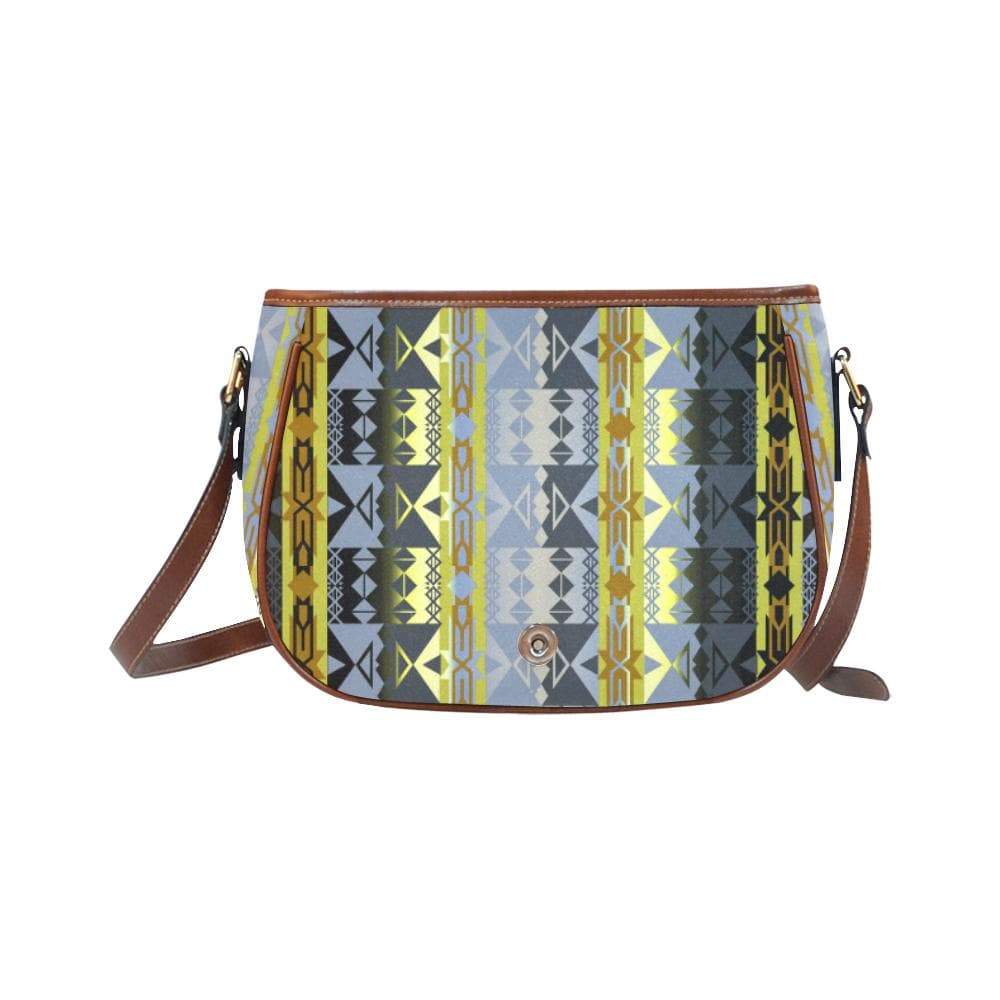 Inside the Deer Clan Lodge Saddle Bag/Small (Model 1649) Full Customization Saddle Bag/Small (Full Customization) e-joyer