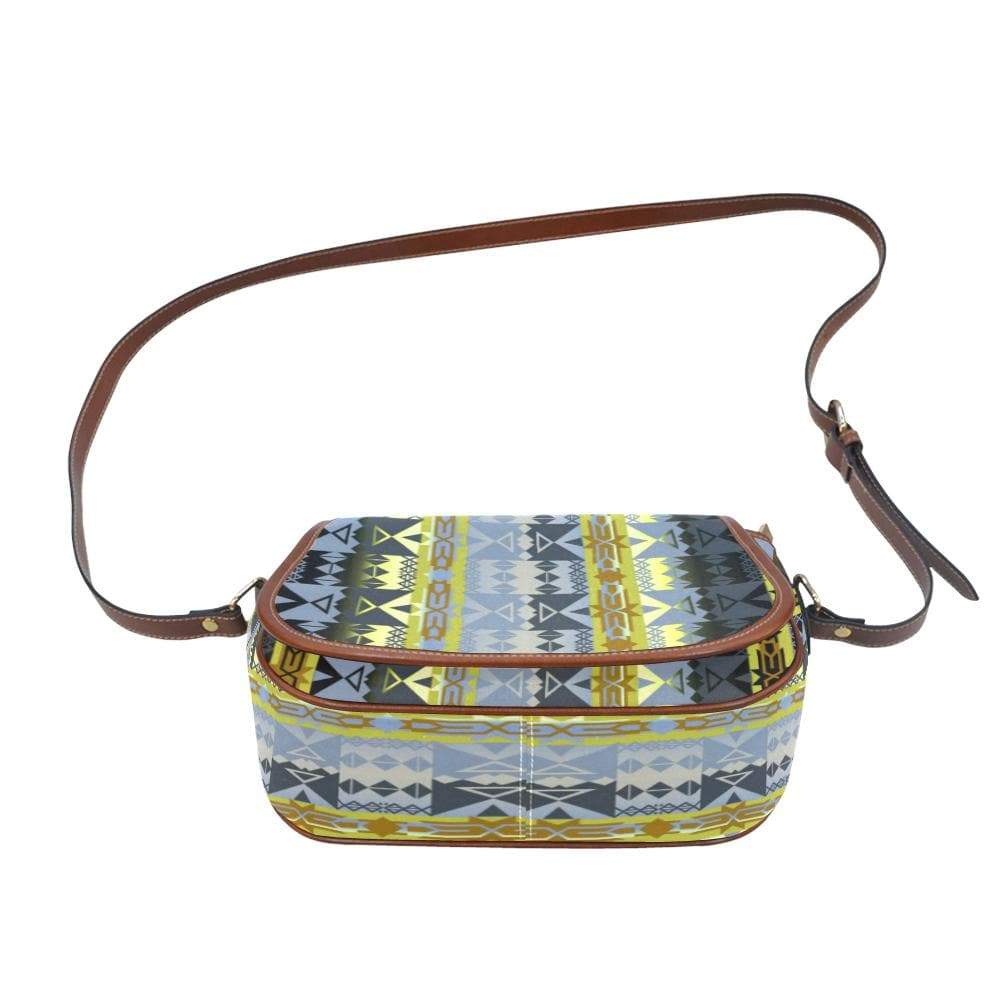 Inside the Deer Clan Lodge Saddle Bag/Small (Model 1649) Full Customization Saddle Bag/Small (Full Customization) e-joyer