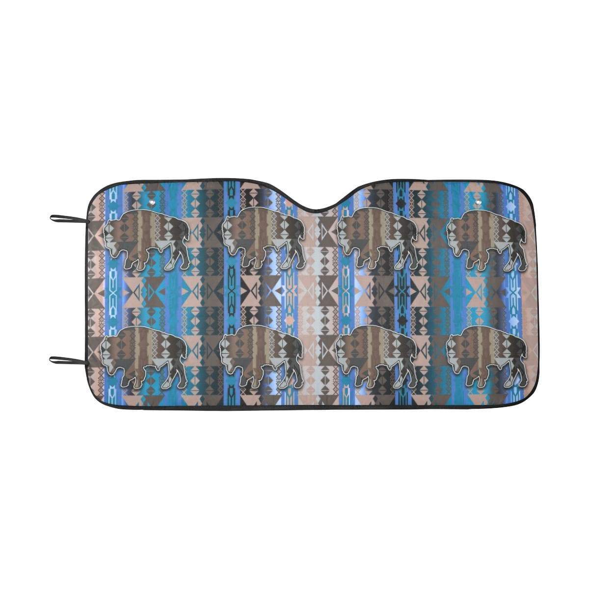 Inside the Paint Clan Lodge Buffalos Car Sun Shade 55"x30" Car Sun Shade e-joyer