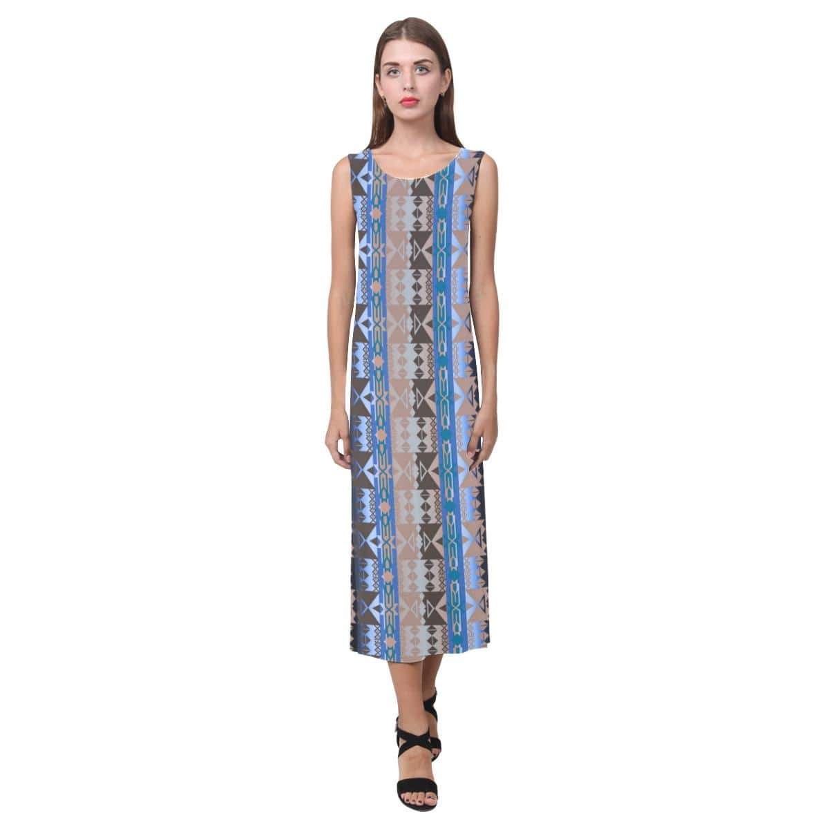 Inside the Paint Clan Lodge Phaedra Sleeveless Open Fork Long Dress (Model D08) Phaedra Sleeveless Open Fork Long Dress (D08) e-joyer