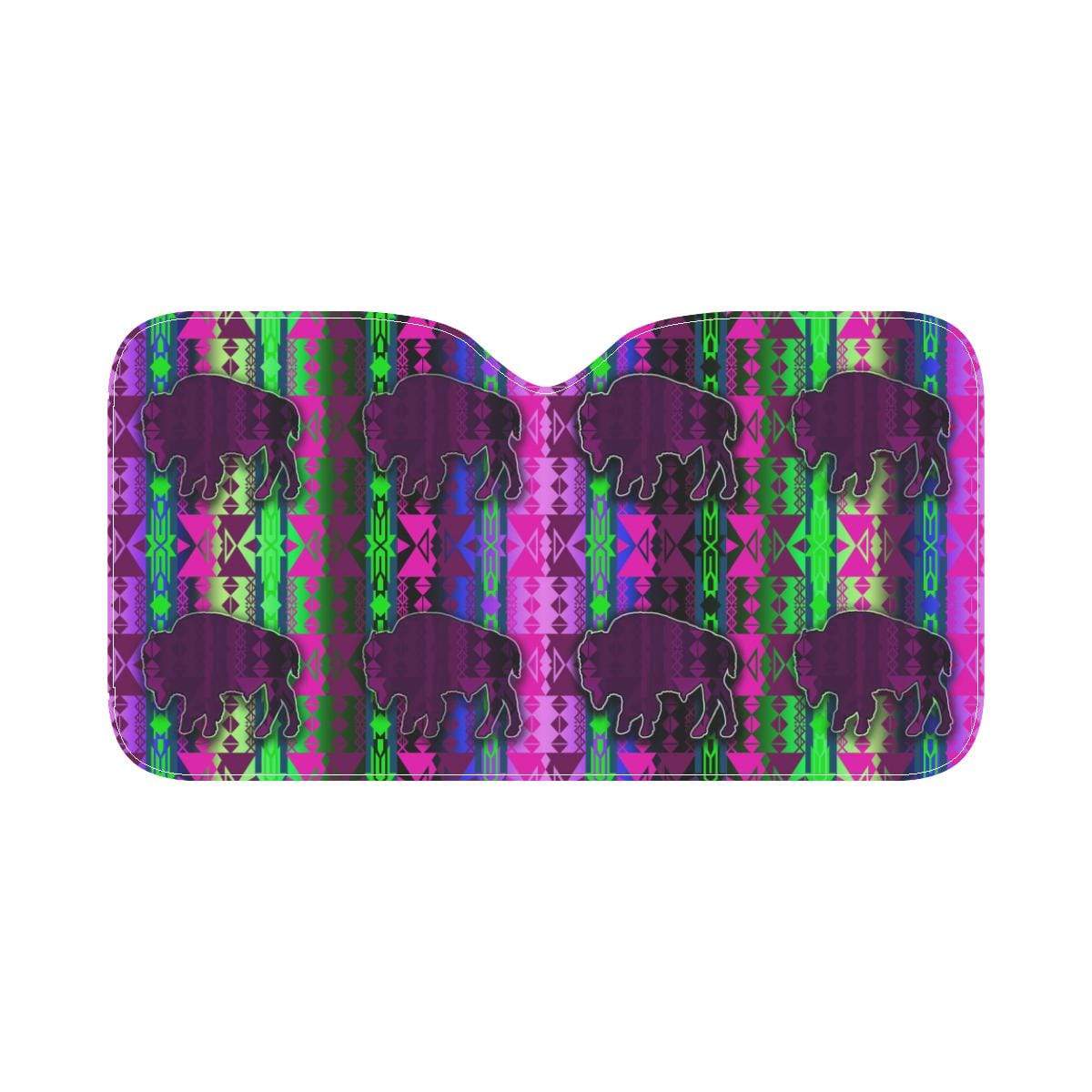 Inside the Quillwork Lodge Buffalos Car Sun Shade 55"x30" Car Sun Shade e-joyer