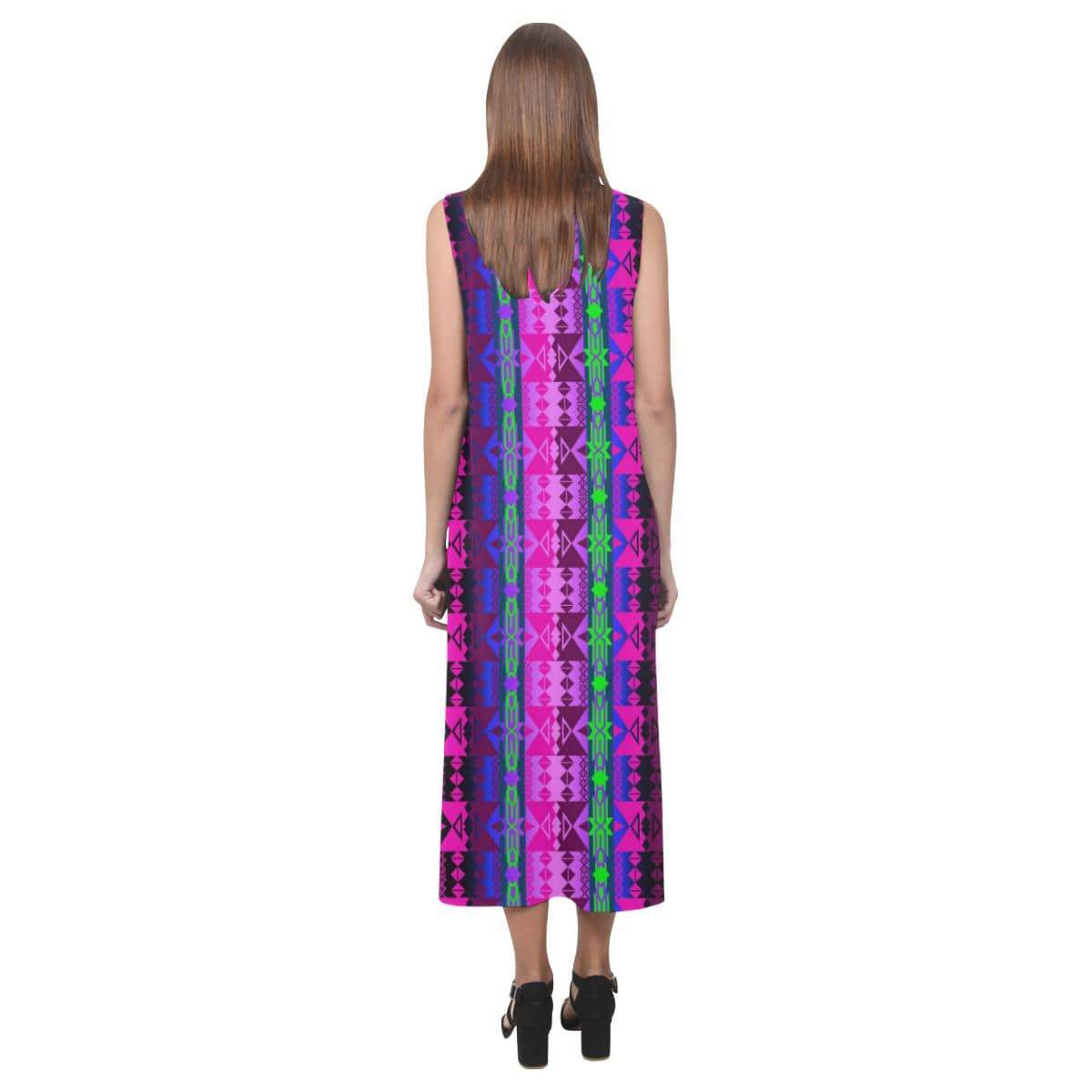 Inside the Quillwork Lodge Phaedra Sleeveless Open Fork Long Dress (Model D08) Phaedra Sleeveless Open Fork Long Dress (D08) e-joyer