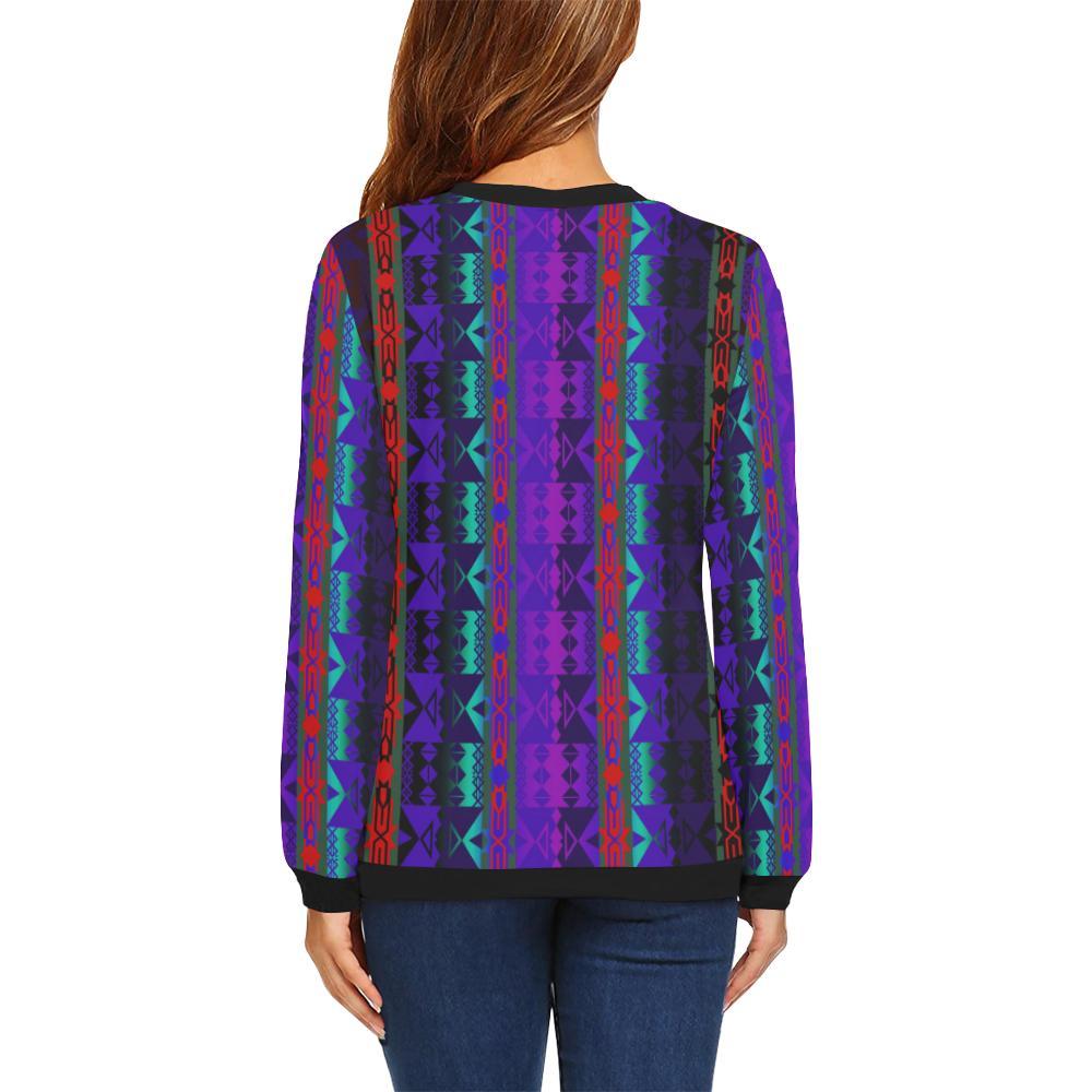 Inside the Warrior's Society Lodge All Over Print Crewneck Sweatshirt for Women (Model H18) Crewneck Sweatshirt for Women (H18) e-joyer