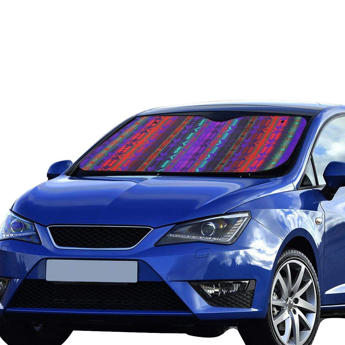Inside the Warrior's Society Lodge Car Sun Shade 55"x30" Car Sun Shade e-joyer