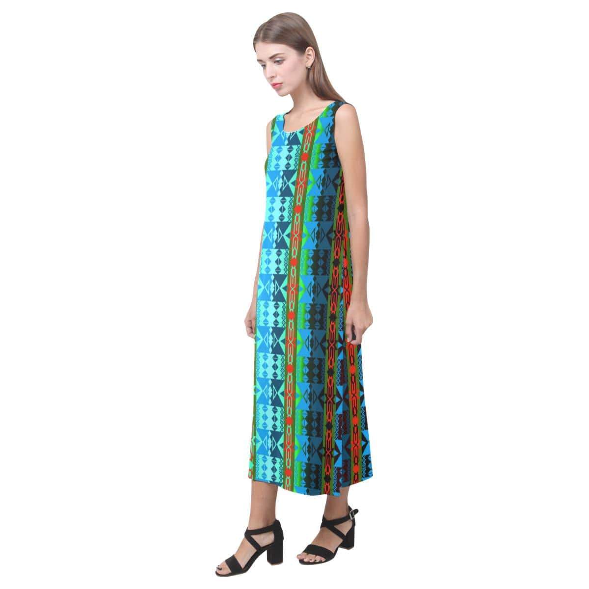Inside the Women's Lodge Phaedra Sleeveless Open Fork Long Dress (Model D08) Phaedra Sleeveless Open Fork Long Dress (D08) e-joyer
