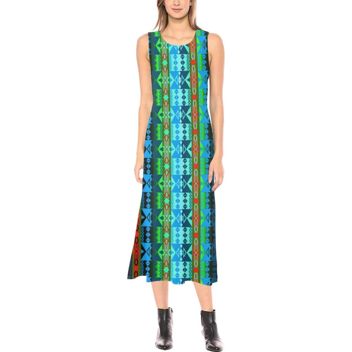 Inside the Women's Lodge Phaedra Sleeveless Open Fork Long Dress (Model D08) Phaedra Sleeveless Open Fork Long Dress (D08) e-joyer