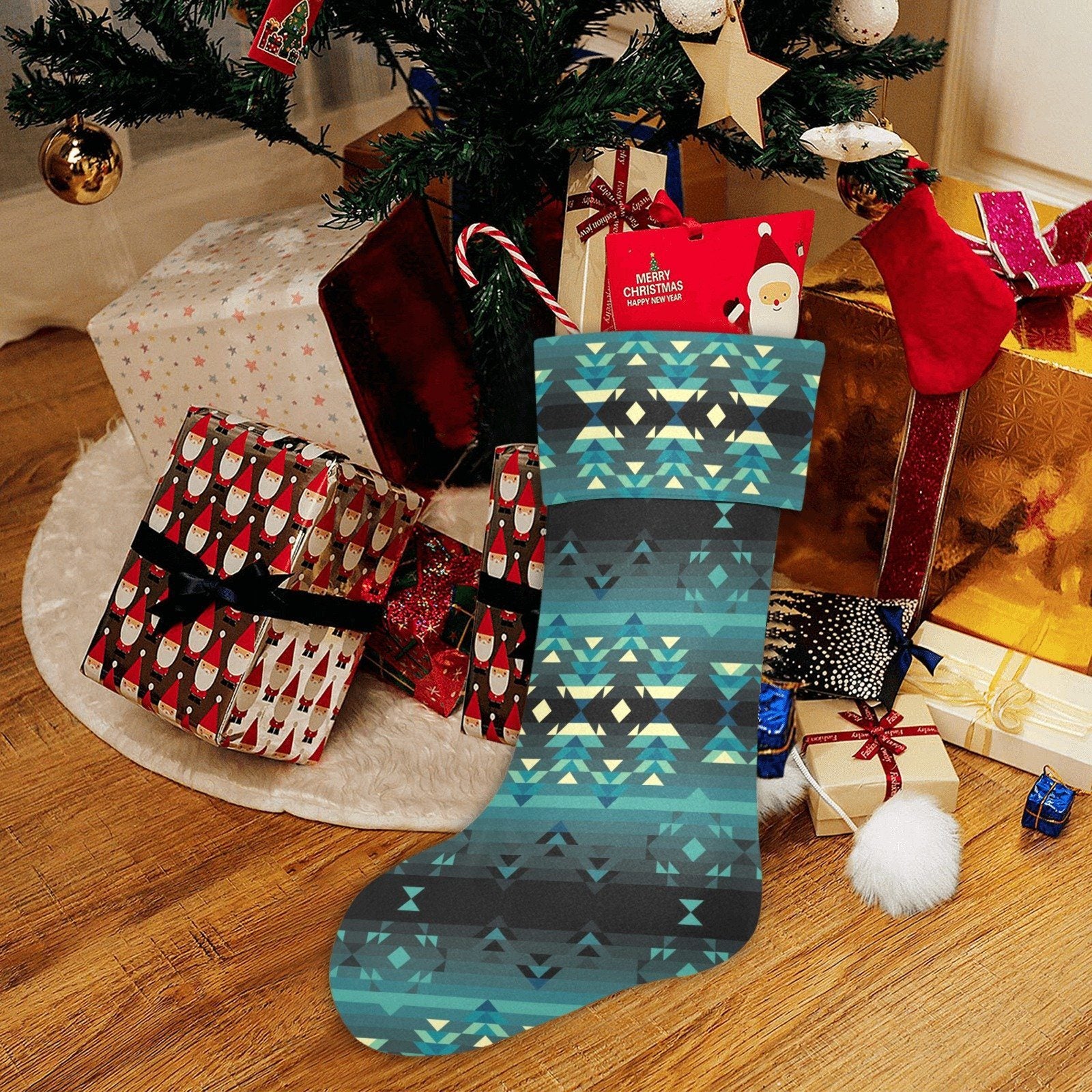 Inspire Green Christmas Stocking holiday stocking e-joyer