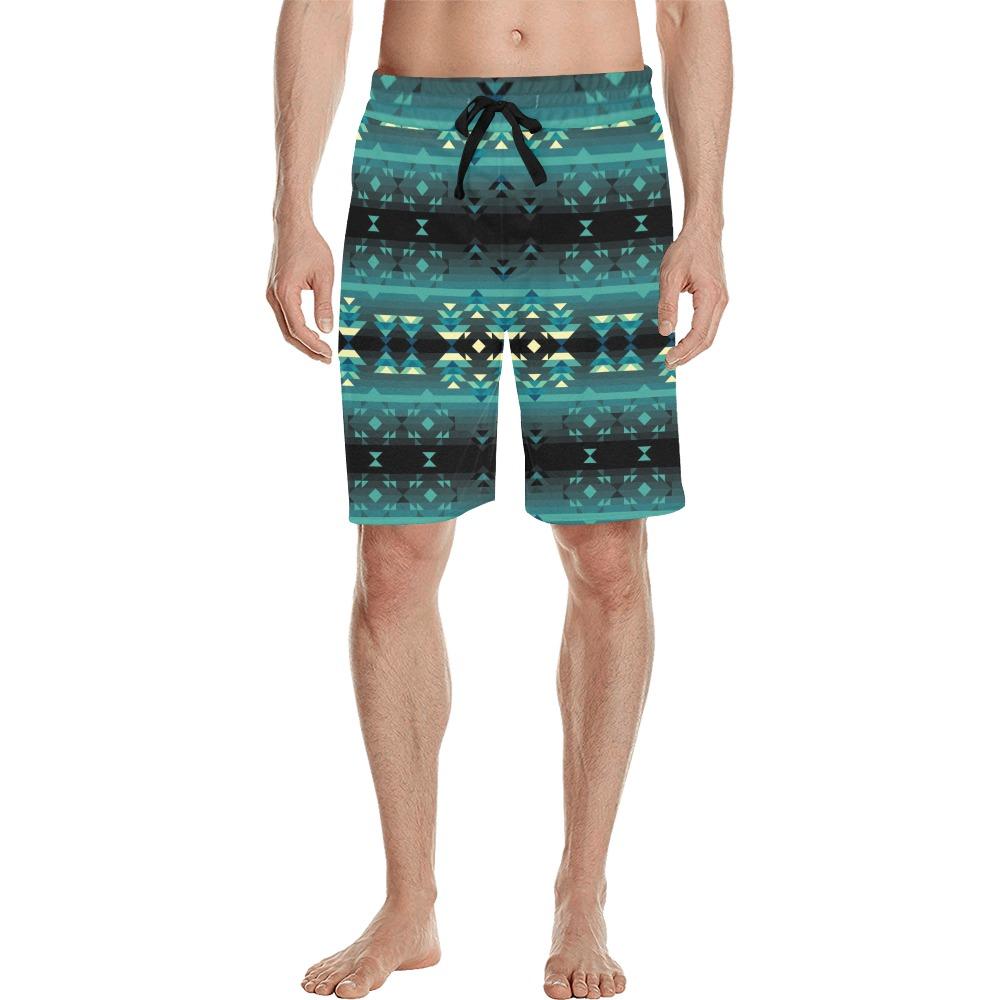 Inspire Green Men's All Over Print Casual Shorts (Model L23) short e-joyer