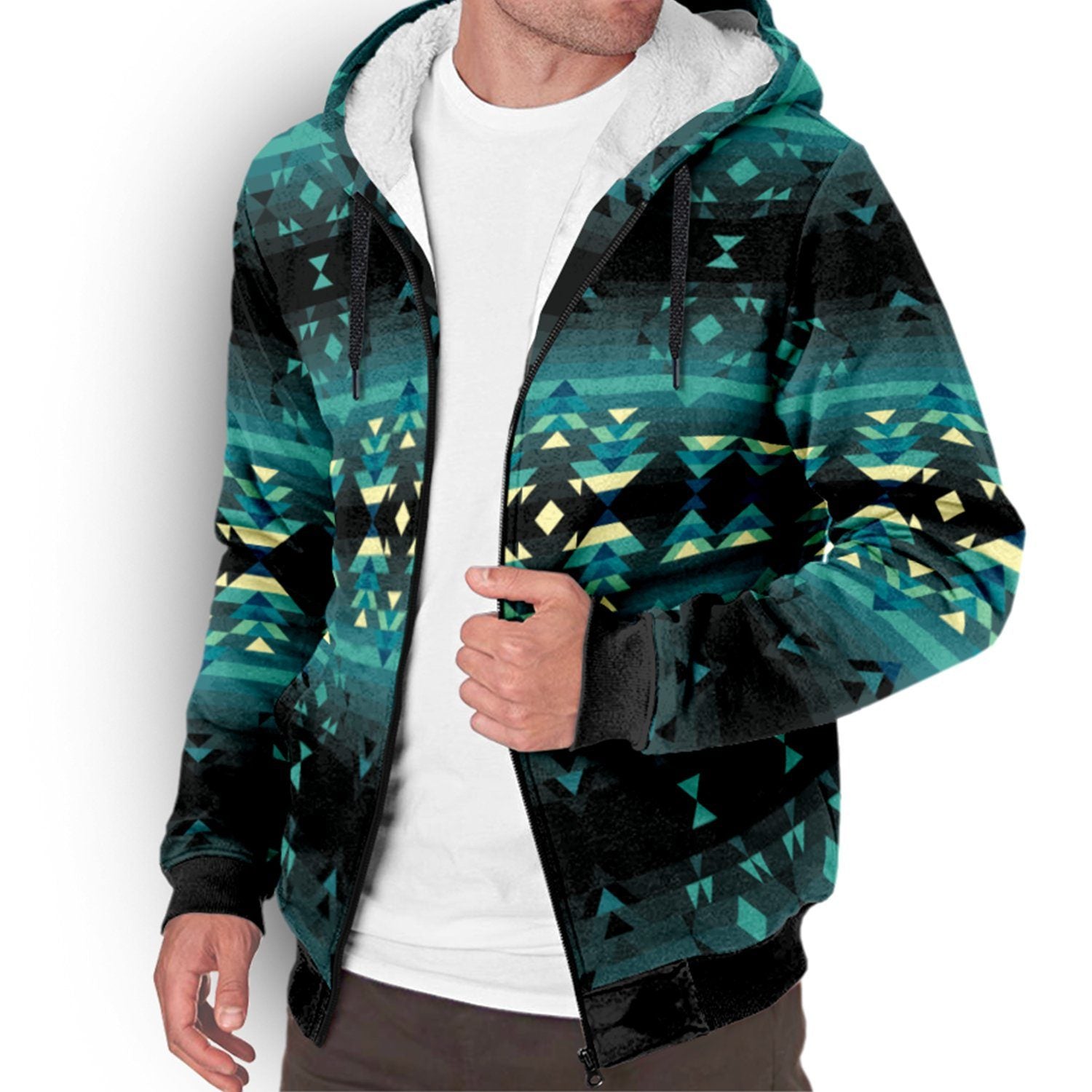 Inspire Green Sherpa Hoodie hoodie Herman