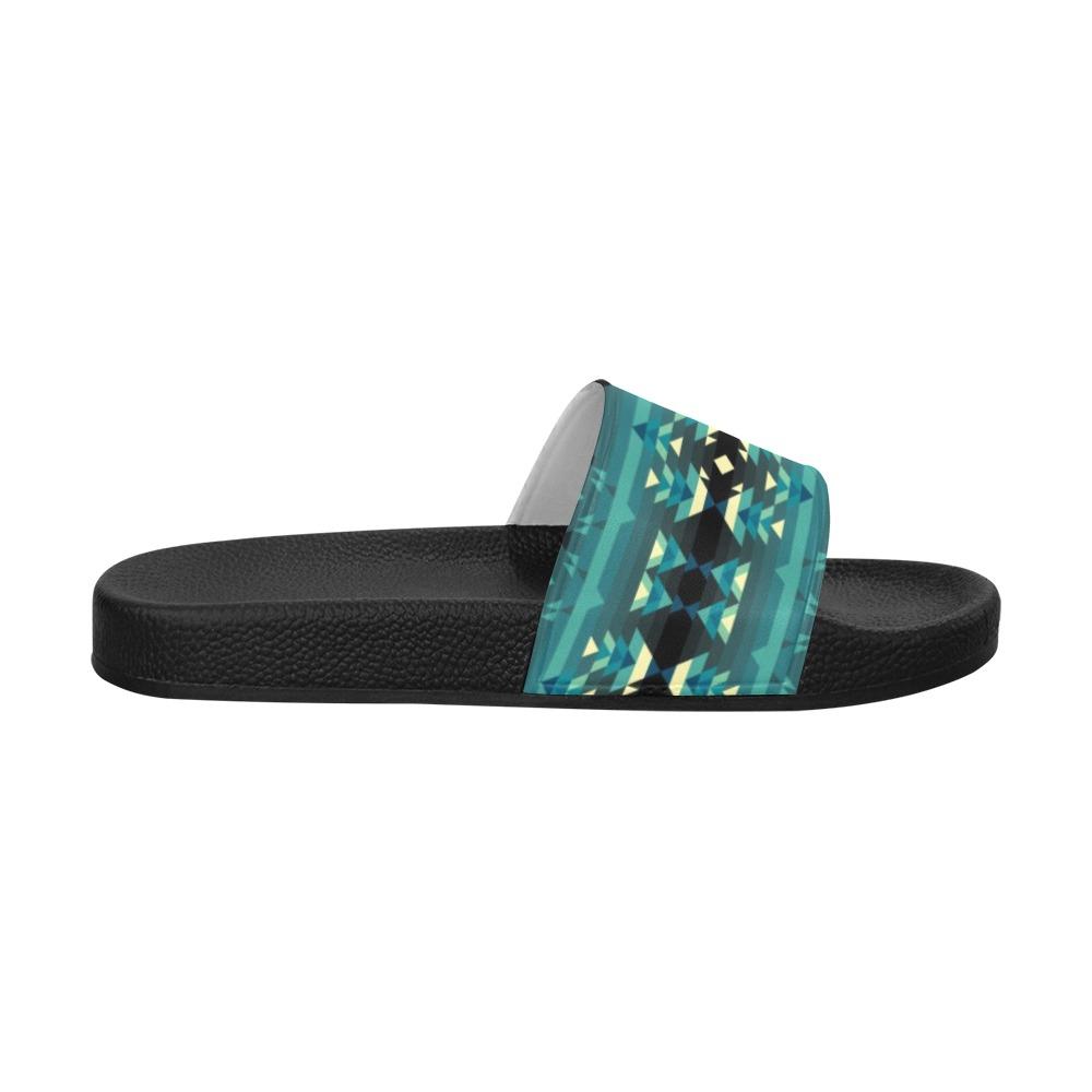 Inspire Green Women's Slide Sandals (Model 057) Women's Slide Sandals (057) e-joyer