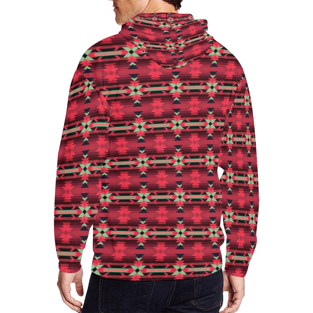 Inspire Velour All Over Print Full Zip Hoodie for Men (Model H14) hoodie e-joyer