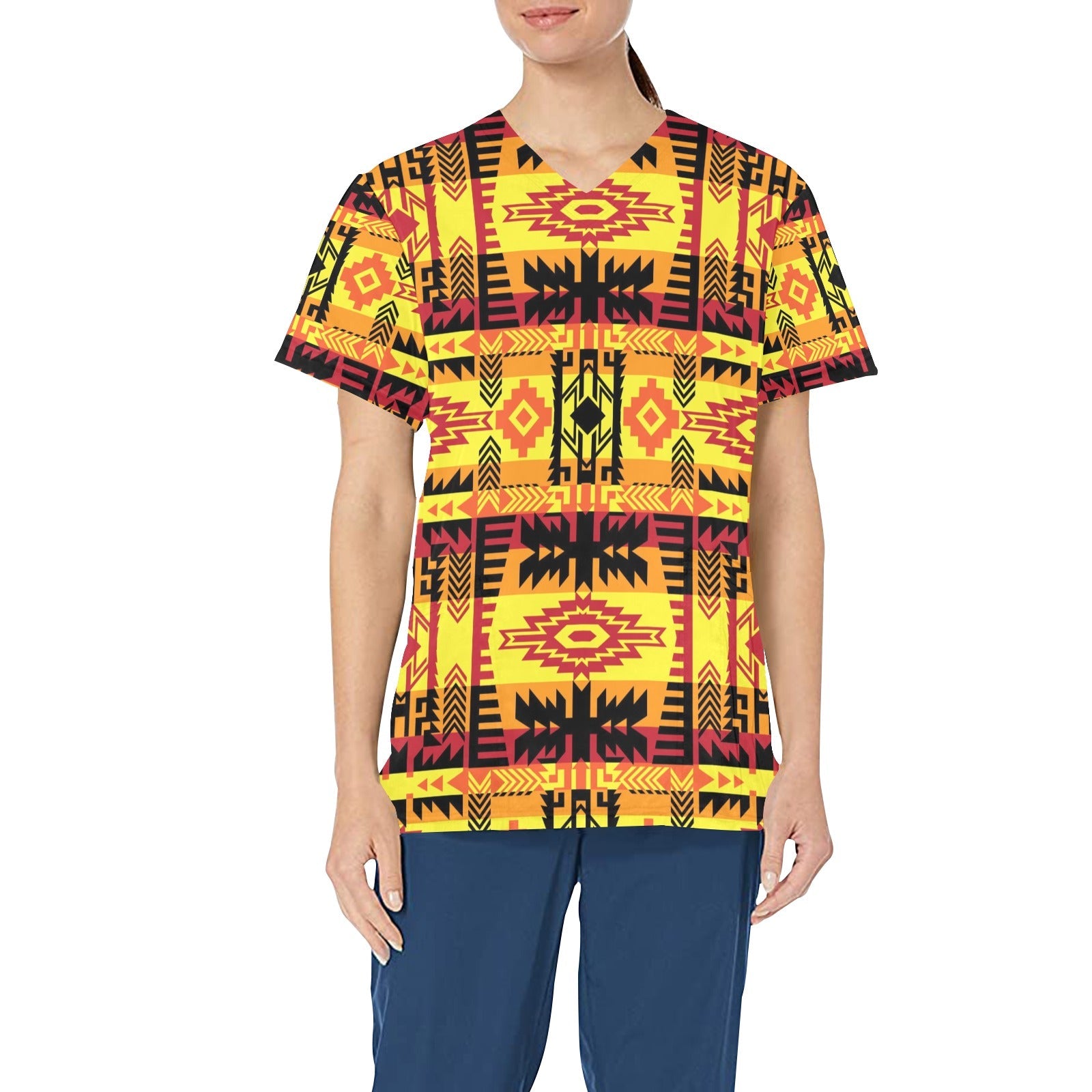 Journey of Generations All Over Print Scrub Top Scrub Top e-joyer