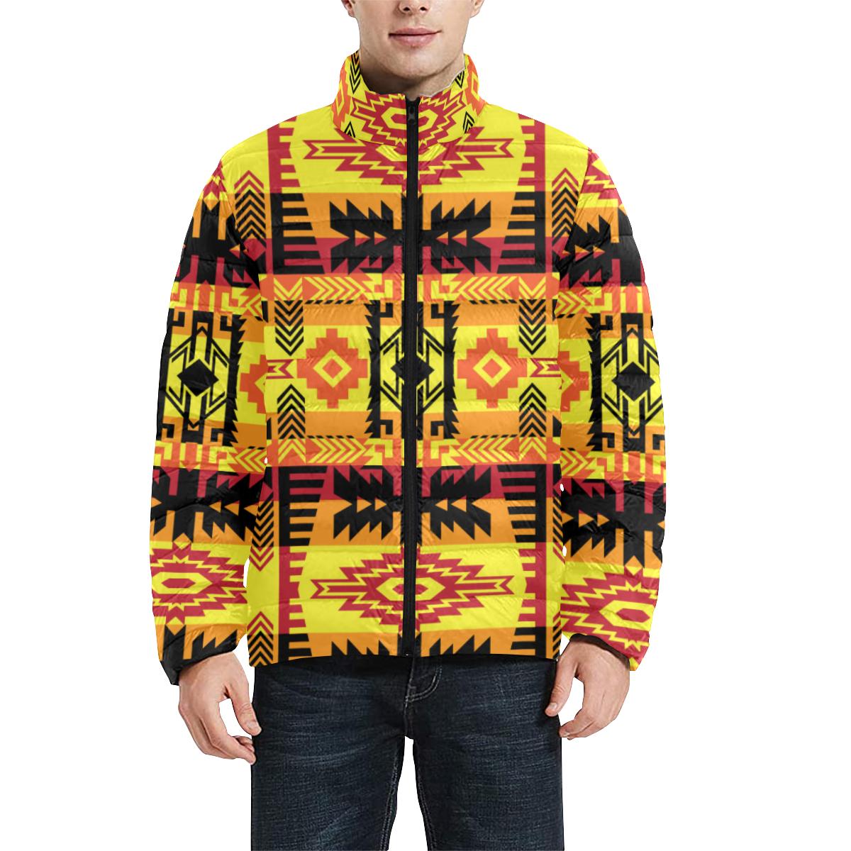 Journey of Generations Men's Stand Collar Padded Jacket (Model H41) Men's Stand Collar Padded Jacket (H41) e-joyer
