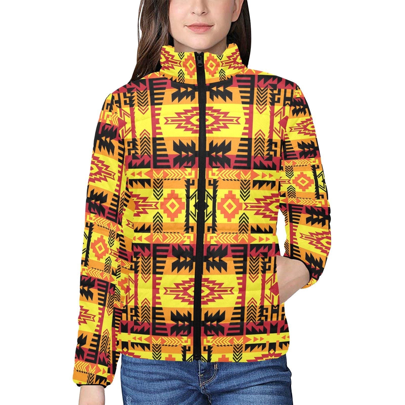 Journey of Generations Women's Stand Collar Padded Jacket (Model H41) jacket e-joyer