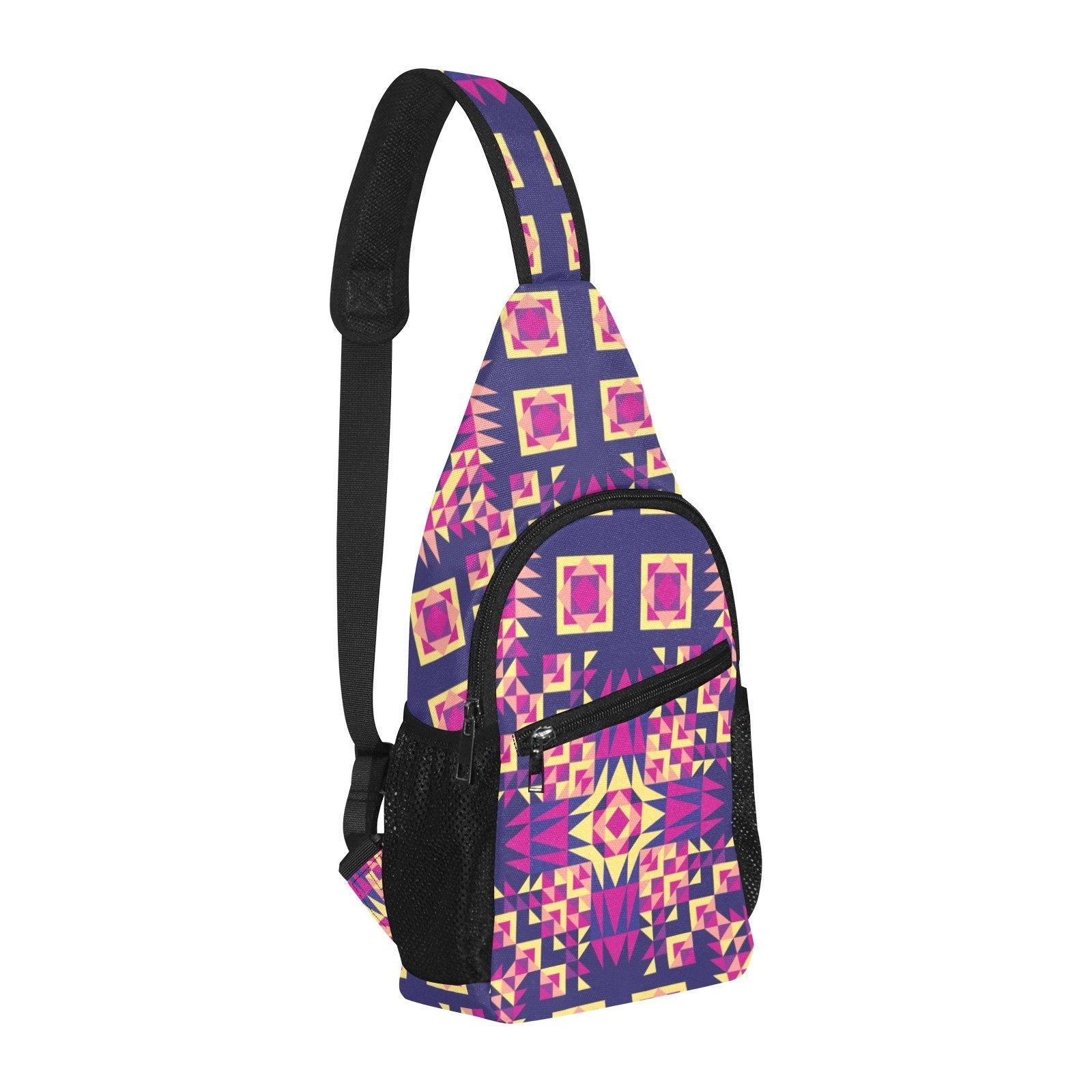Kaleidoscope Bleu All Over Print Chest Bag (Model 1719) All Over Print Chest Bag (1719) e-joyer