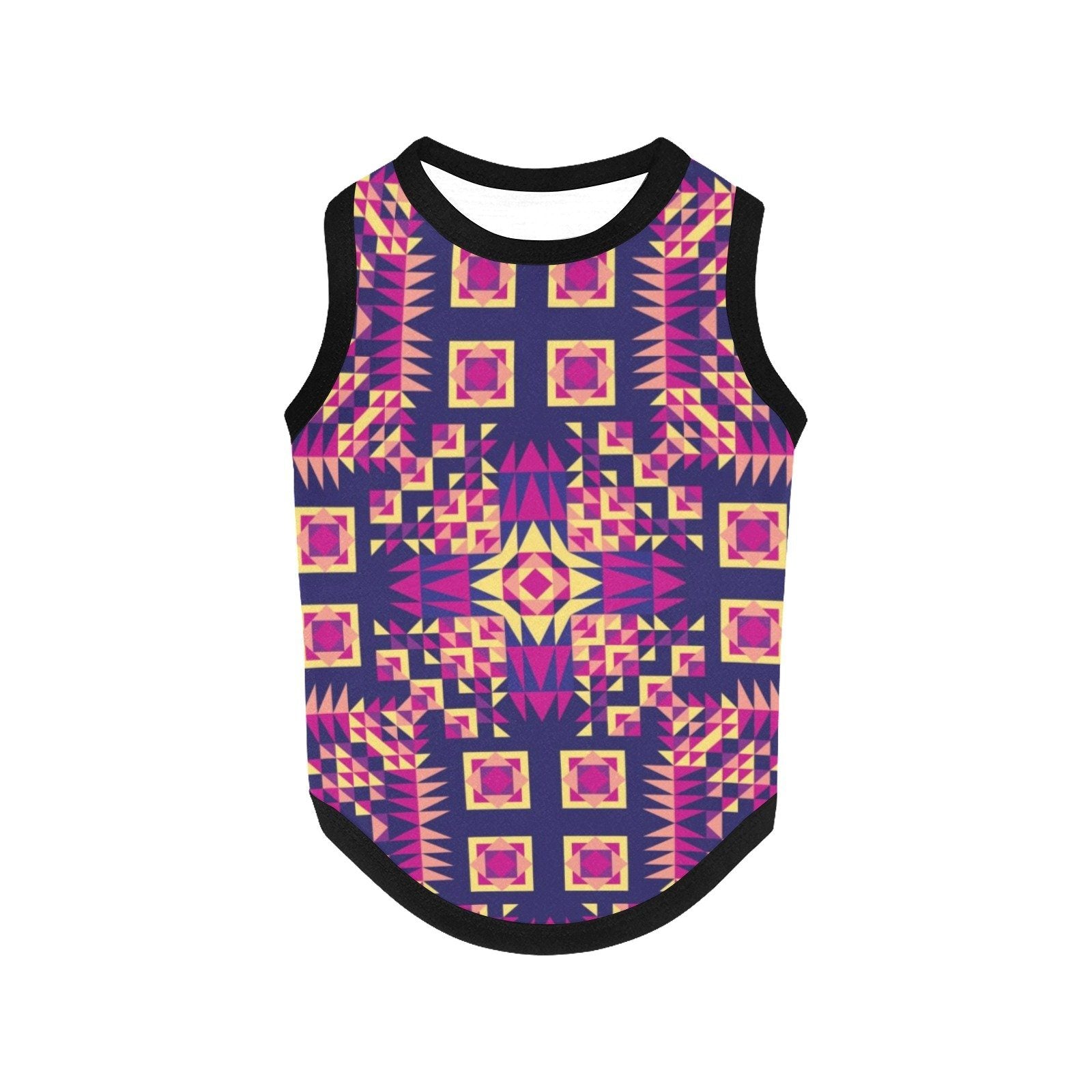 Kaleidoscope Bleu All Over Print Pet Tank Top Pet Tank Top e-joyer