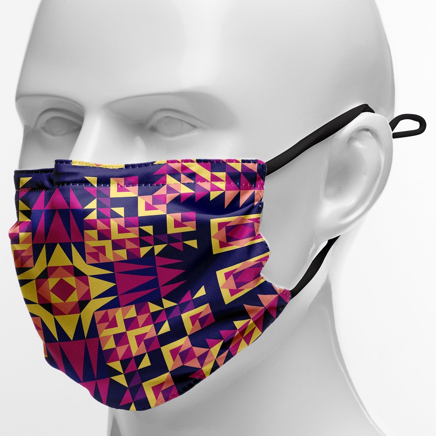 Kaleidoscope Bleu Face Cover Herman