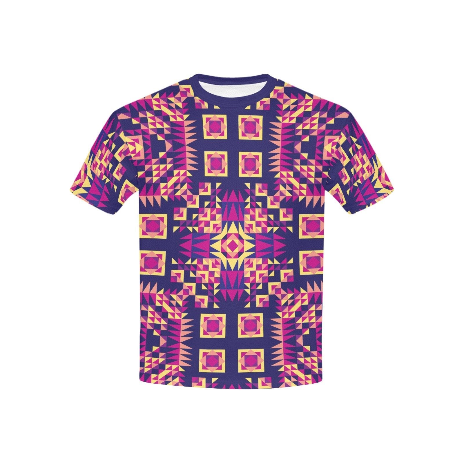Kaleidoscope Bleu Kids' All Over Print T-shirt (USA Size) (Model T40) All Over Print T-shirt for Kid (T40) e-joyer