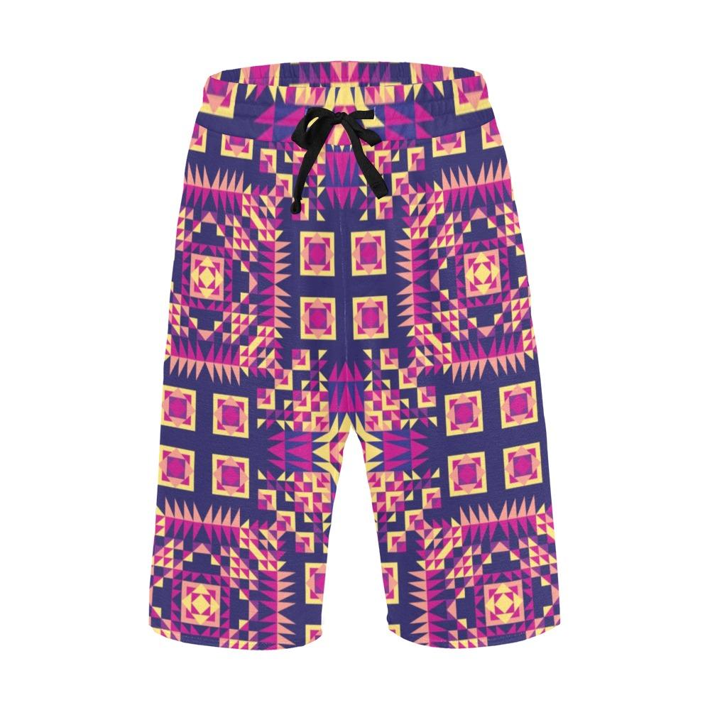 Kaleidoscope Bleu Men's All Over Print Casual Shorts (Model L23) Men's Casual Shorts (L23) e-joyer