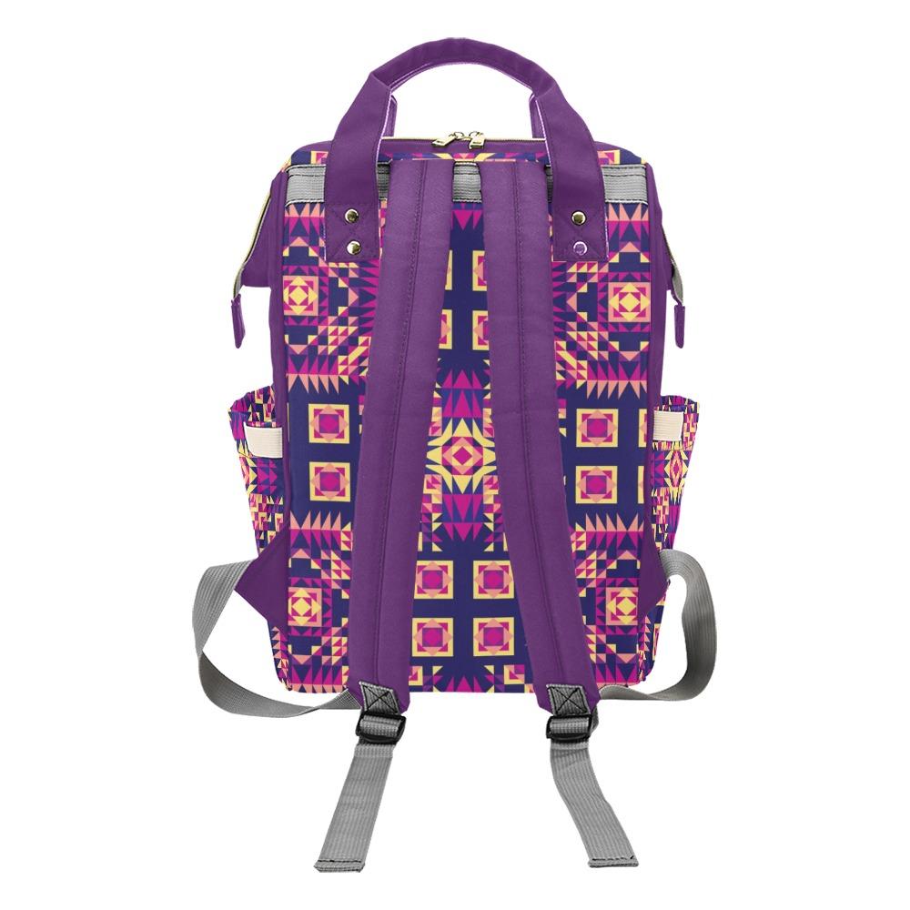Kaleidoscope Bleu Multi-Function Diaper Backpack/Diaper Bag (Model 1688) bag e-joyer