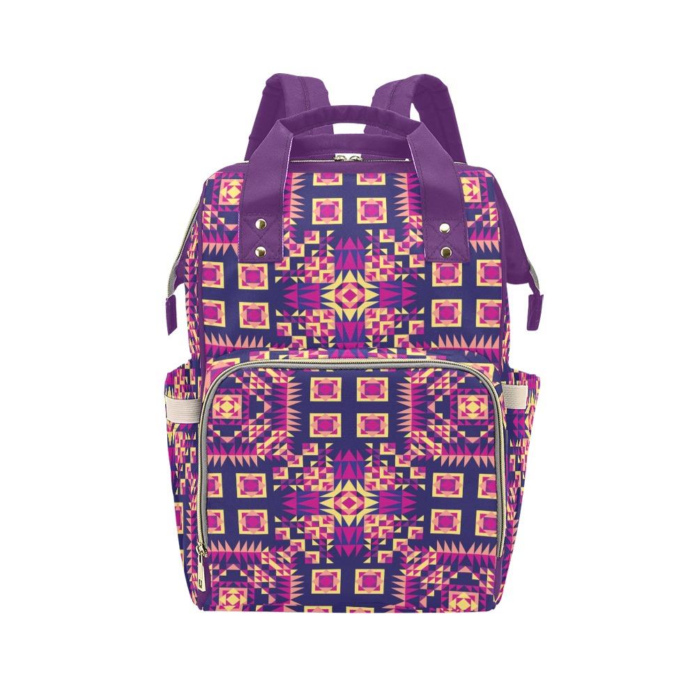 Kaleidoscope Bleu Multi-Function Diaper Backpack/Diaper Bag (Model 1688) bag e-joyer