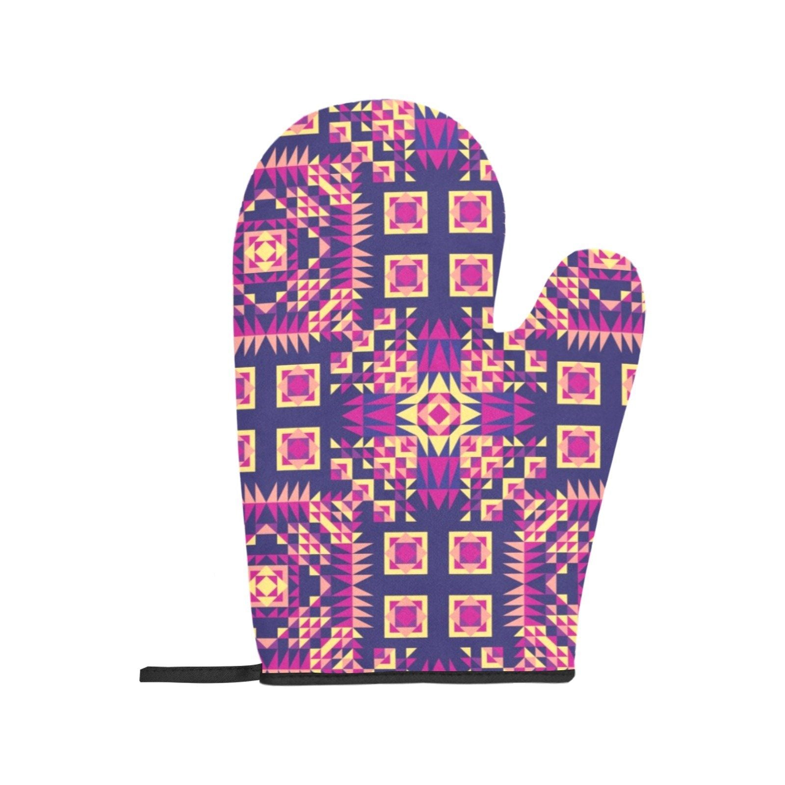 Kaleidoscope Bleu Oven Mitt & Pot Holder Oven Mitt & Pot Holder e-joyer