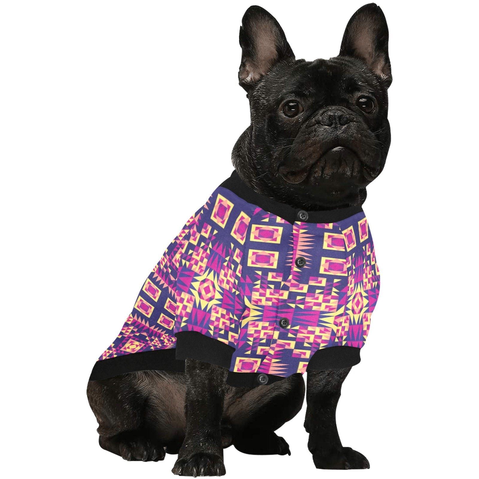 Kaleidoscope Bleu Pet Dog Round Neck Shirt Pet Dog Round Neck Shirt e-joyer 