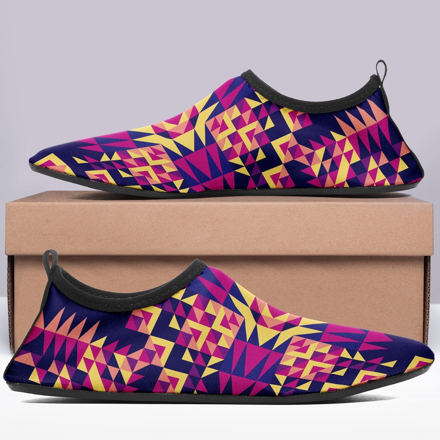 Kaleidoscope Bleu Sockamoccs Slip On Shoes Herman