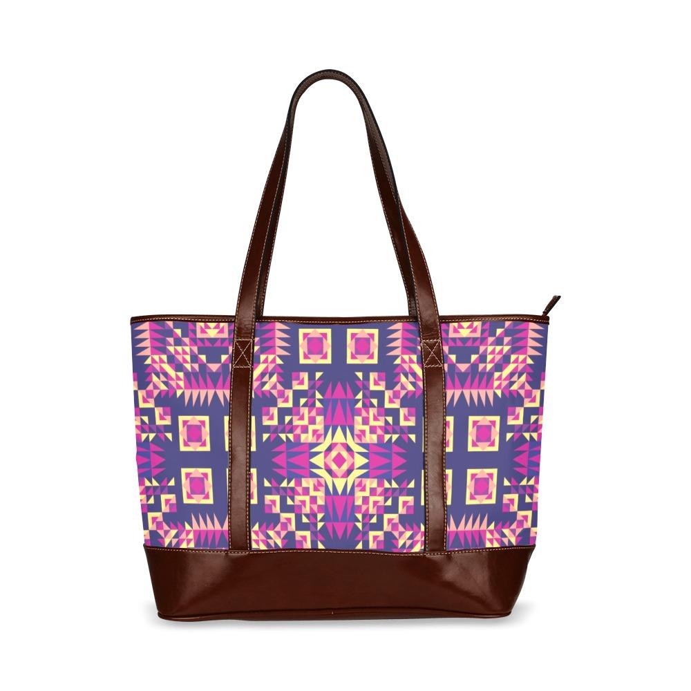 Kaleidoscope Bleu Tote Handbag (Model 1642) Tote Handbags (1642) e-joyer