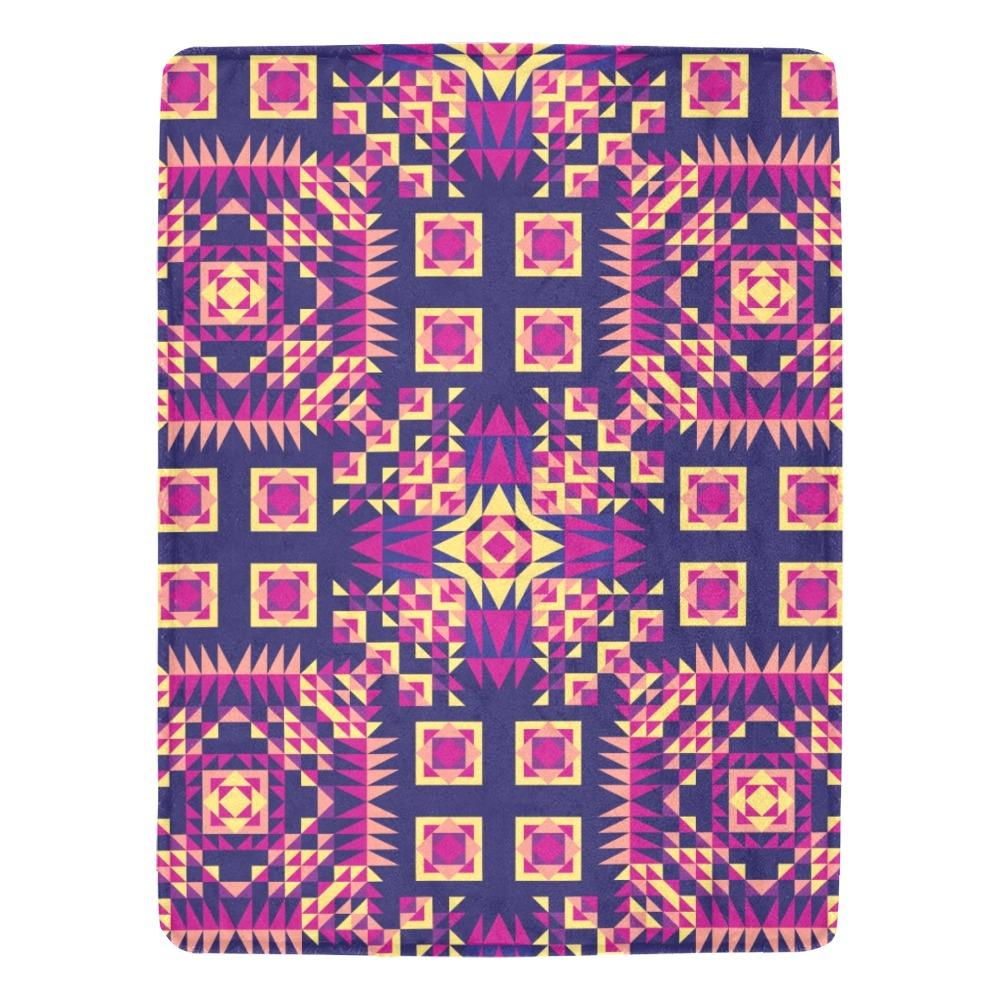 Kaleidoscope Bleu Ultra-Soft Micro Fleece Blanket 60"x80" Ultra-Soft Blanket 60''x80'' e-joyer