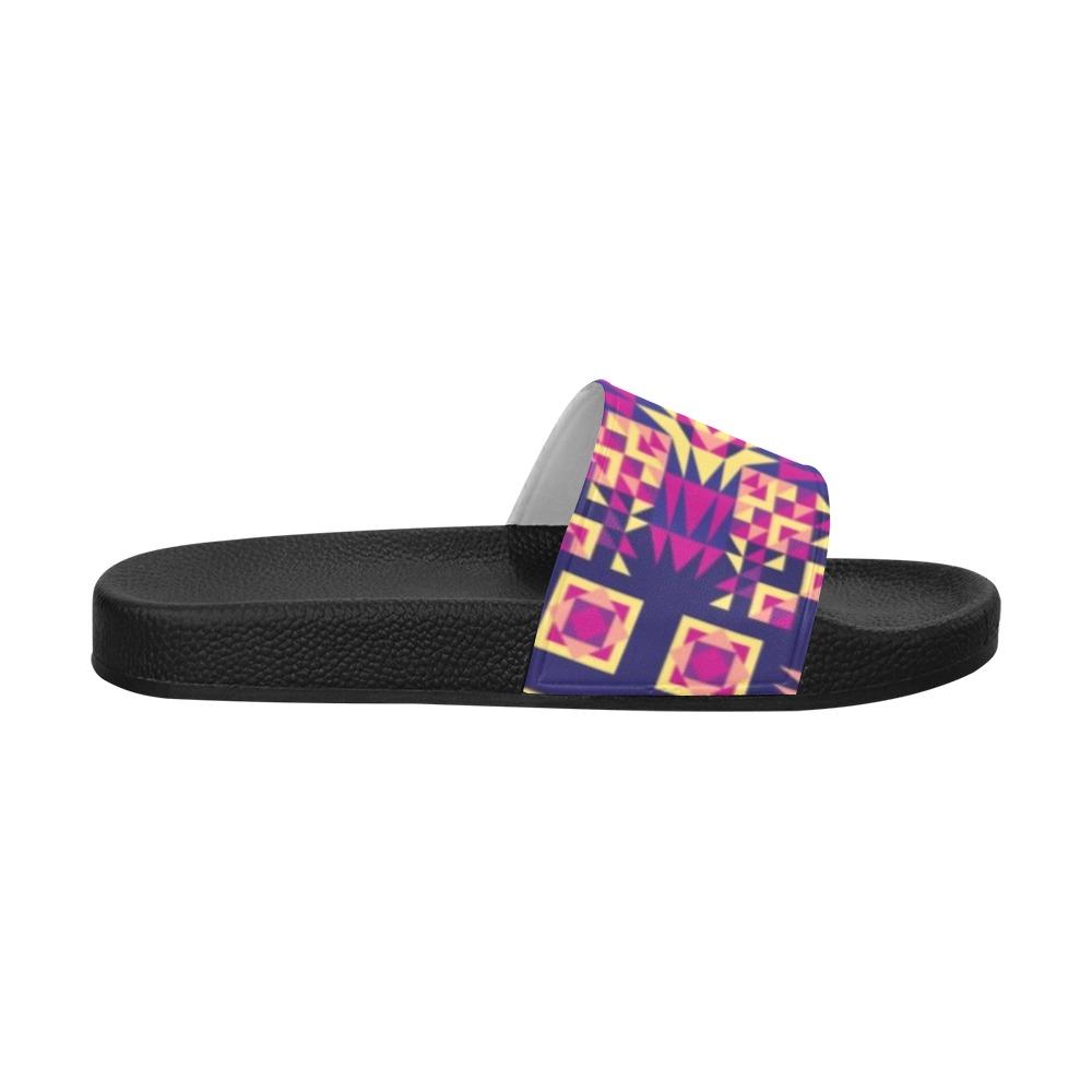 Kaleidoscope Bleu Women's Slide Sandals (Model 057) Women's Slide Sandals (057) e-joyer