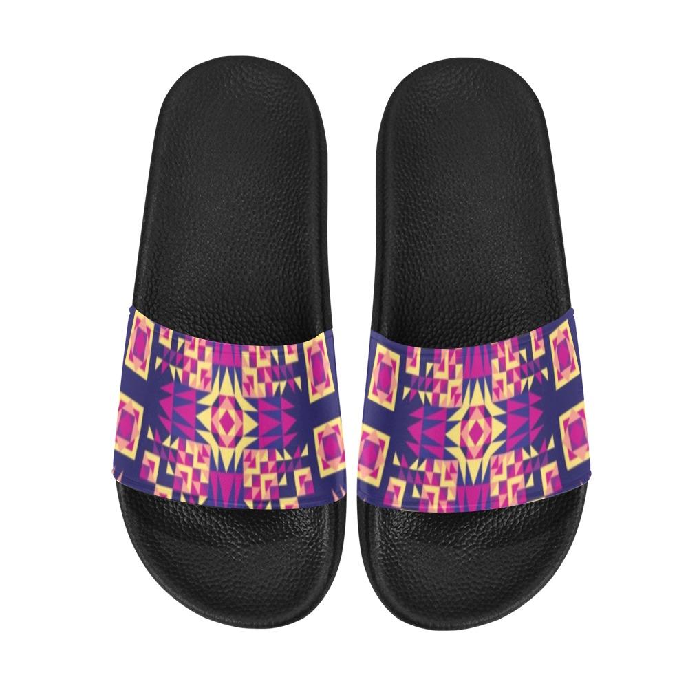 Kaleidoscope Bleu Women's Slide Sandals (Model 057) Women's Slide Sandals (057) e-joyer