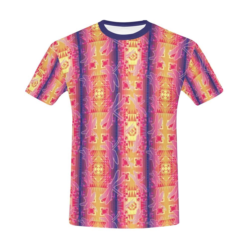 Kaleidoscope Dragonfly All Over Print T-Shirt for Men (USA Size) (Model T40) All Over Print T-Shirt for Men (T40) e-joyer