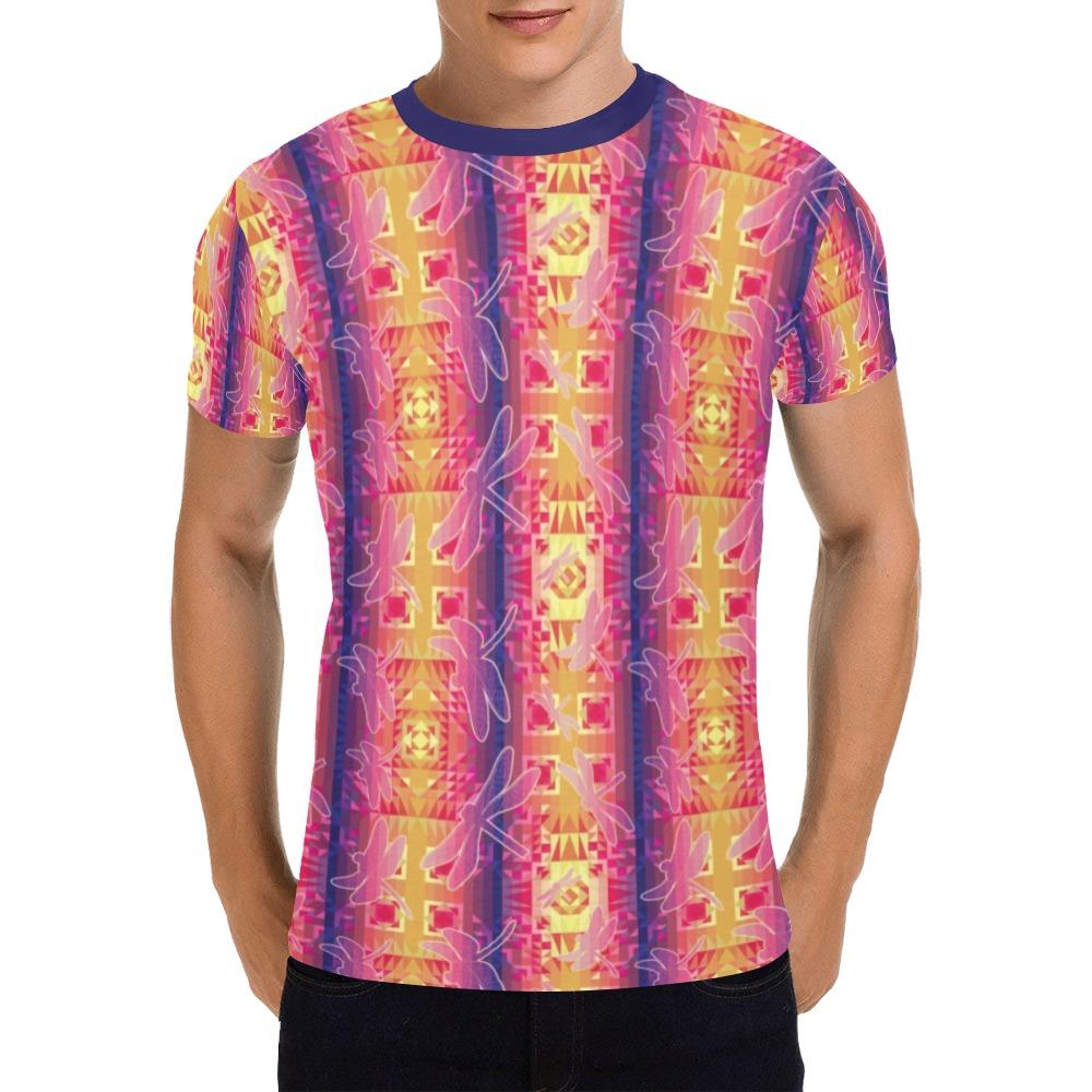 Kaleidoscope Dragonfly All Over Print T-Shirt for Men (USA Size) (Model T40) All Over Print T-Shirt for Men (T40) e-joyer